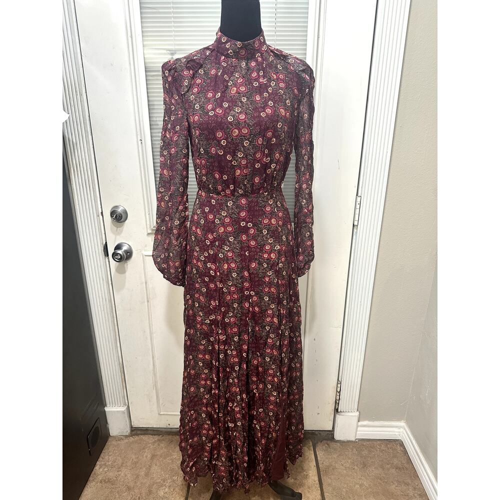Saloni - Akina Wine Jacqui-B Dress - Size 0 View 6